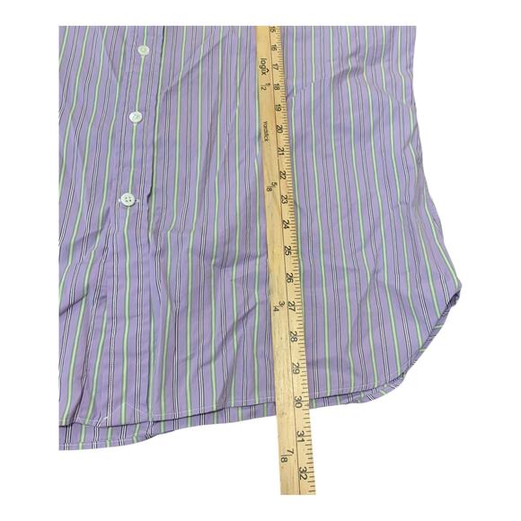 Polo Ralph Lauren Dress Shirt Men's 17 / 43 Purple Andrew Classic Fit Collared - Picture 5 of 7